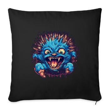 Hedgehog Halloween Horror - Sofa pillowcase 17,3'' x 17,3'' (45 x 45 cm) - black - Front