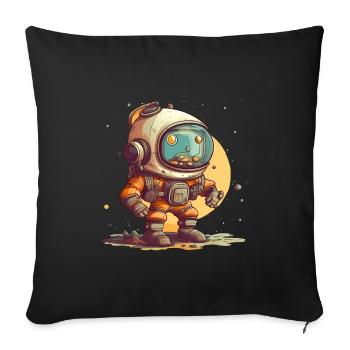 Astronaut - Sofakissenbezug 45 x 45 cm - Schwarz - Vorne