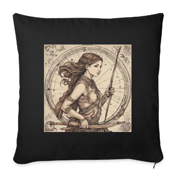 Zodiac Sagittarius - Sofakissenbezug 45 x 45 cm - Schwarz - Vorne