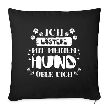 Déclaration d’animal préféré Cuddly Toy Dog Pets - Housse de coussin décorative 45 x 45 cm - noir - Devant