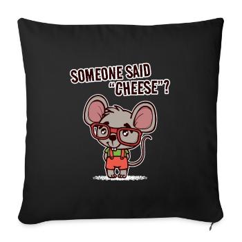 Mouse Lap Animal Statement Animaux de compagnie Animaux - Housse de coussin décorative 45 x 45 cm - noir - Devant