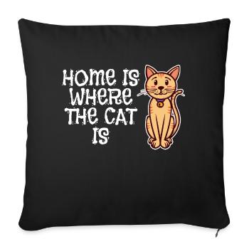 Cat Statement Pets Favorite Pet Pet - Sofa pillowcase 17,3'' x 17,3'' (45 x 45 cm) - black - Front