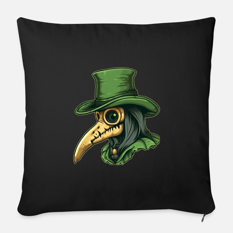 Pestdoktor Doktor Arzt - Sofakissenbezug 45 x 45 cm - Schwarz
