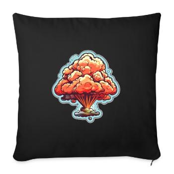 Explosion Fireworks Pyrotechnics - Sofa pillowcase 17,3'' x 17,3'' (45 x 45 cm) - black - Front