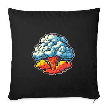 Explosion Fireworks Pyrotechnics - Sofa pillowcase 17,3'' x 17,3'' (45 x 45 cm) - black - Front