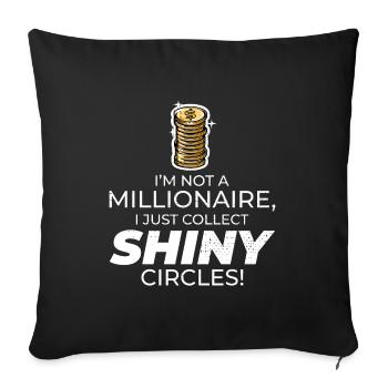 Coin Collecting Collector Numismatic Numismatist - Sofa pillowcase 17,3'' x 17,3'' (45 x 45 cm) - black - Front