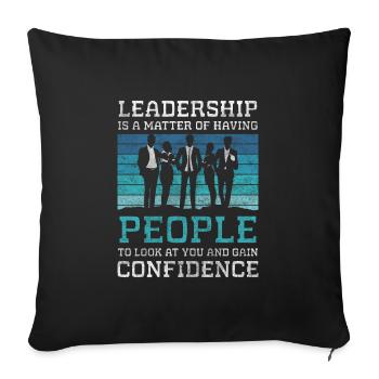 Company Career Success - Sofa pillowcase 17,3'' x 17,3'' (45 x 45 cm) - black - Front