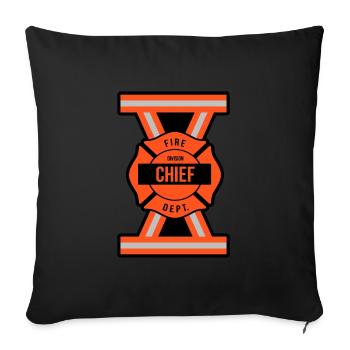 Division Chief Feuerwehr - Sofakissenbezug 45 x 45 cm - Schwarz - Vorne