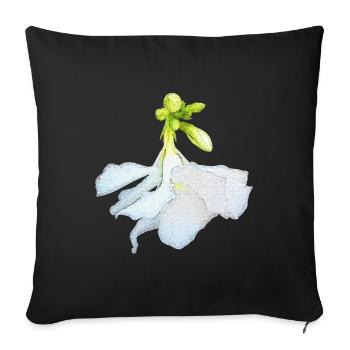 oleanderblüte unten, geschenke frauen - Sofakissenbezug 45 x 45 cm - Schwarz - Vorne