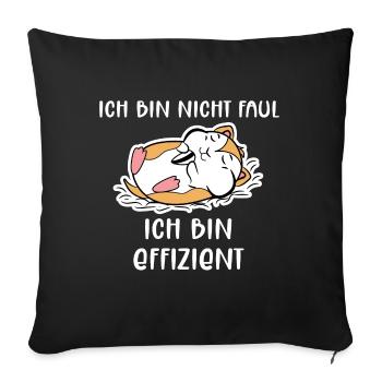 Haustiere Hamster Lieblingstier Statement Heimtier - Sofakissenbezug 45 x 45 cm - Schwarz - Vorne