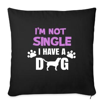 Animals Dog Pets Cuddly toy Favorite animal - Sofa pillowcase 17,3'' x 17,3'' (45 x 45 cm) - black - Front
