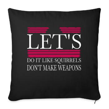 peace symbol birthday present present idea - Sofa pillowcase 17,3'' x 17,3'' (45 x 45 cm) - black - Front