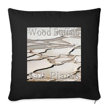 Marais salés dans le parc national Wood Buffalo - Housse de coussin décorative 45 x 45 cm - noir - Devant