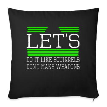 déclaration d’amour cadeau cadeau idée anti guerre oiseau - Housse de coussin décorative 45 x 45 cm - noir - Devant