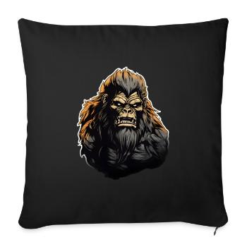 Bigfoot Octobre Monster Legend Halloween - Housse de coussin décorative 45 x 45 cm - noir - Devant