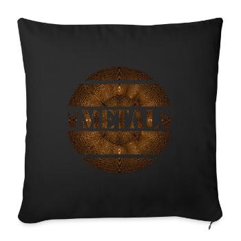 Heavy metal Explosion in rostbraun - Sofakissenbezug 45 x 45 cm - Schwarz - Vorne