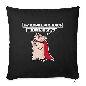 Mouse Statement Pets Pet Statement - Sofa pillowcase 17,3'' x 17,3'' (45 x 45 cm) - black - Front