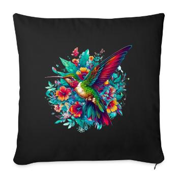 Colibri - Housse de coussin décorative 45 x 45 cm - noir - Devant