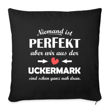 Die Uckermark im Osten - Sofakissenbezug 45 x 45 cm - Schwarz - Vorne