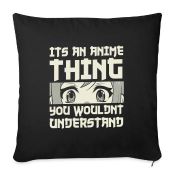 Anime Mask Friends - Housse de coussin décorative 45 x 45 cm - noir - Devant