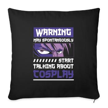 Cosplay Gambler - Sofa pillowcase 17,3'' x 17,3'' (45 x 45 cm) - black - Front