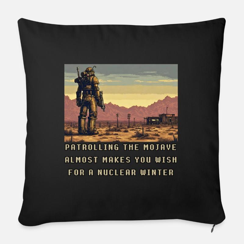 Patrouillen in der Mojave - Sofakissenbezug 45 x 45 cm - Schwarz