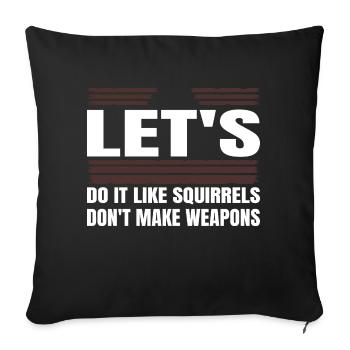 Green Cool Funny Quote Humor Peace for Paris - Sofa pillowcase 17,3'' x 17,3'' (45 x 45 cm) - black - Front