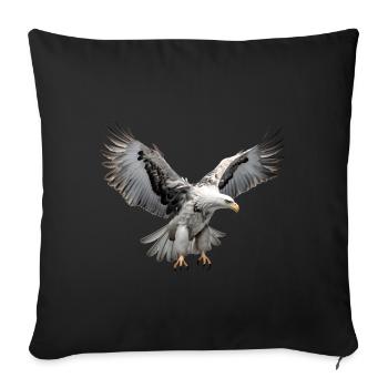 Eagle Majestic Bird of Prey Golden Eagle - Sofa pillowcase 17,3'' x 17,3'' (45 x 45 cm) - black - Front