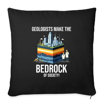 Geologen: Das Fundament der Gesellschaft, Geologie - Sofakissenbezug 45 x 45 cm - Schwarz - Vorne