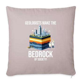 Geologists: The Bedrock of Society, Geological - Sofa pillowcase 17,3'' x 17,3'' (45 x 45 cm) - light taupe - Front