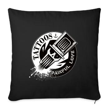 TATOUAGES AMOUR DOULOUREUX - Housse de coussin décorative 45 x 45 cm - noir - Devant