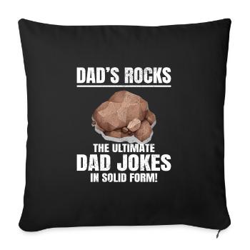 Stein Sammeln Rockhounding Lustige Geologie Papa - Sofakissenbezug 45 x 45 cm - Schwarz - Vorne