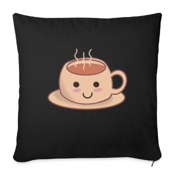 Tasse - Sofakissenbezug 45 x 45 cm - Schwarz - Vorne