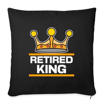 Retiree Senior Leisure Farewell - Sofa pillowcase 17,3'' x 17,3'' (45 x 45 cm) - black - Front