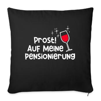 Pensionné de retraite Relevé de retraite Pensionné - Housse de coussin décorative 45 x 45 cm - noir - Devant