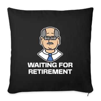 Pension Retraite Déclaration Pensionné Liberté - Housse de coussin décorative 45 x 45 cm - noir - Devant
