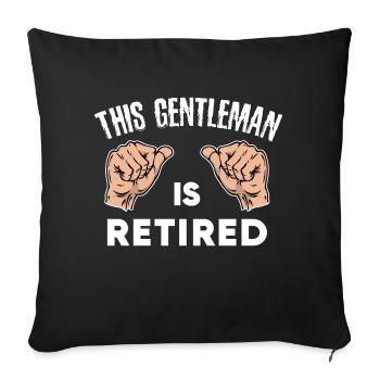 Retraite Relevé de retraite des personnes âgées Liberté - Housse de coussin décorative 45 x 45 cm - noir - Devant