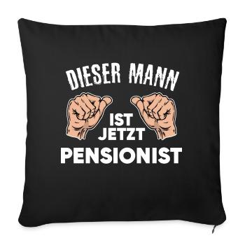 Pensioner Senior Retirement Statement Leisure - Sofa pillowcase 17,3'' x 17,3'' (45 x 45 cm) - black - Front