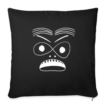 Andreas (#5 aus Weska Face Kollektion) - Sofakissenbezug 45 x 45 cm - Schwarz - Vorne