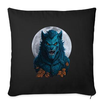 Halloween Werewolf Full Moon - Sofa pillowcase 17,3'' x 17,3'' (45 x 45 cm) - black - Front