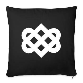 Motif Tribal Abstrait Élégant - Housse de coussin décorative 45 x 45 cm - noir - Devant