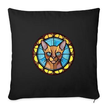 Burmesische Katzenrasse Bunte Aquarell-Illustration - Sofakissenbezug 45 x 45 cm - Schwarz - Vorne