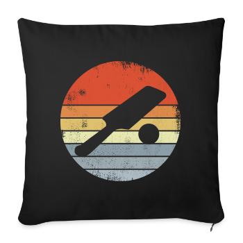 Vintage Cricket Bat - Sofa pillowcase 17,3'' x 17,3'' (45 x 45 cm) - black - Front