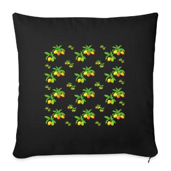 Mangue délicieuse - Patron - Housse de coussin décorative 45 x 45 cm - noir - Devant