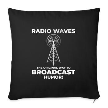 Amateur Ham Radio Operator Funny Saying - Sofa pillowcase 17,3'' x 17,3'' (45 x 45 cm) - black - Front