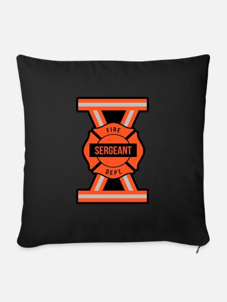 Feuerwehr Sergeant - Sofakissenbezug 45 x 45 cm - Schwarz