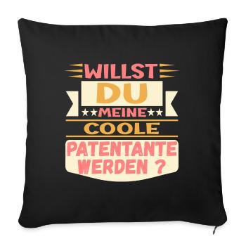 PATENTANTE WERDEN - TAUFE CHRISTLICHE GEMEINDE - Sofakissenbezug 45 x 45 cm - Schwarz - Vorne