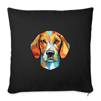 Kanarischer Warren Hund Hunderasse Aquarellglas - Sofakissenbezug 45 x 45 cm - Schwarz - Vorne
