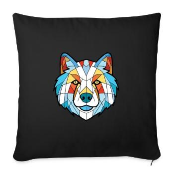 Canadian Eskimo Dog Breed Watercolor Illustration - Sofa pillowcase 17,3'' x 17,3'' (45 x 45 cm) - black - Front