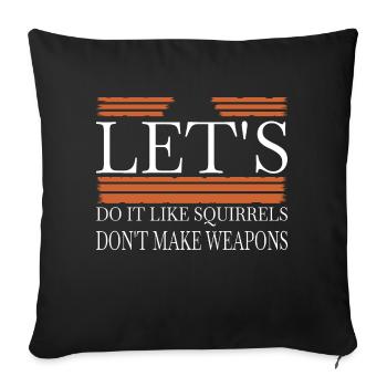 Mouvement pour la paix anti-guerre Flower Power - Housse de coussin décorative 45 x 45 cm - noir - Devant